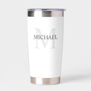 Masculine Personalized Monogram and Name Insulated Tumbler