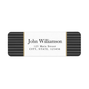 Masculine Personalized Return Address Label