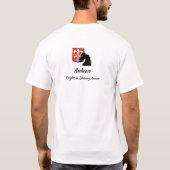 Masculine Red and Black Knight in Shining Armour T-Shirt (Back)