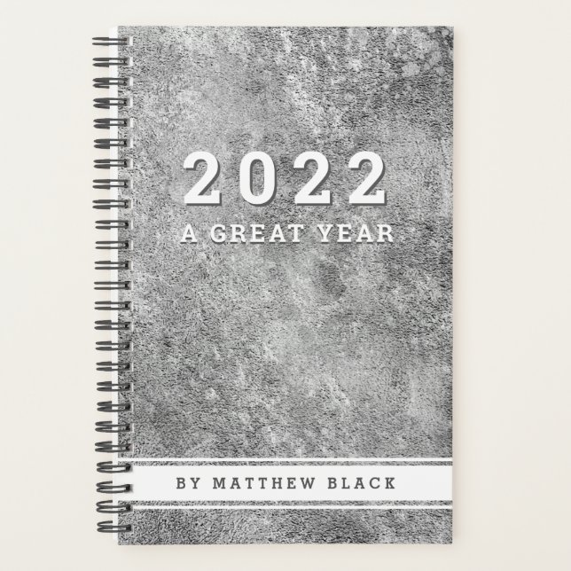 Masculine Silver Grunge Mens Plan Homme d'affaires (Devant)