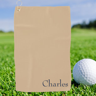 Masculine Simple Monogrammed Professional Golfer Golf Towel