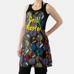 Masculine Striped Oval Halves Apron