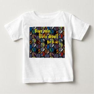 Masculine Striped Oval Halves  Baby T-Shirt
