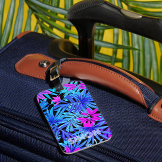 Masculine Tropical Hawaiian  Luggage Tag