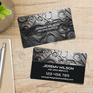 Masculine Welder Metal Welding Service Steelwork Business Card