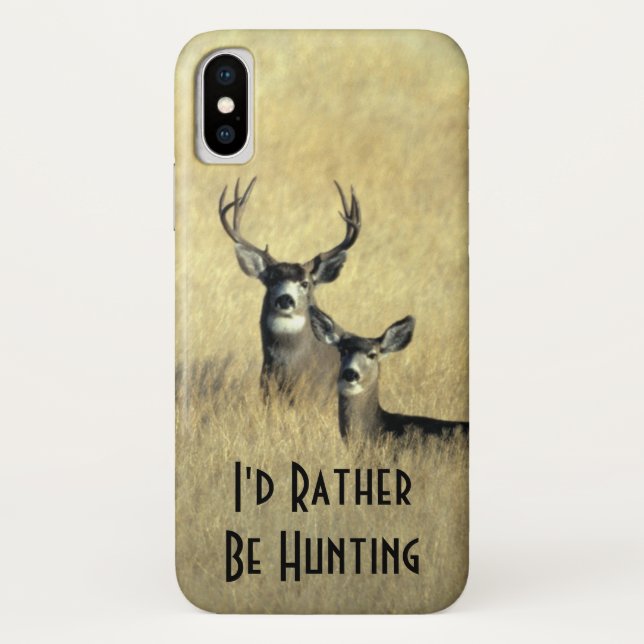 Masculine White Tail Mule Deer Buck Doe Case-Mate iPhone Case (Back)