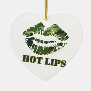 MASH Hot Lips Ceramic Ornament