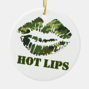 MASH Hot Lips Ceramic Ornament