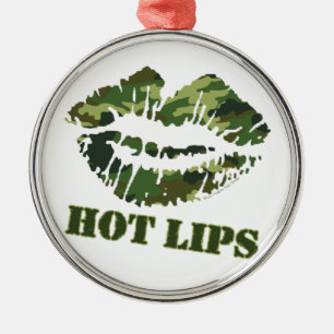 MASH Hot Lips Metal Ornament