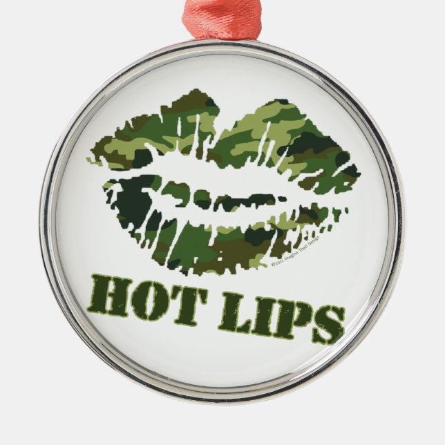 MASH Hot Lips Metal Ornament (Front)