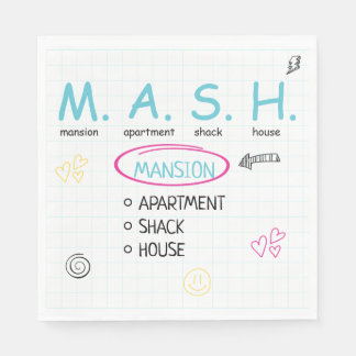 MASH Party Kit 90s Tween Birthday Sleepover Napkin