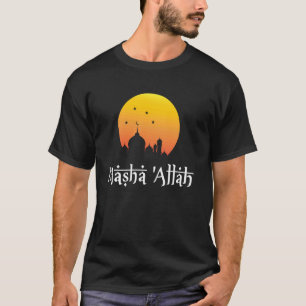 Masha Allah Crescent Moon Mosque Islamic Design Mu T-Shirt