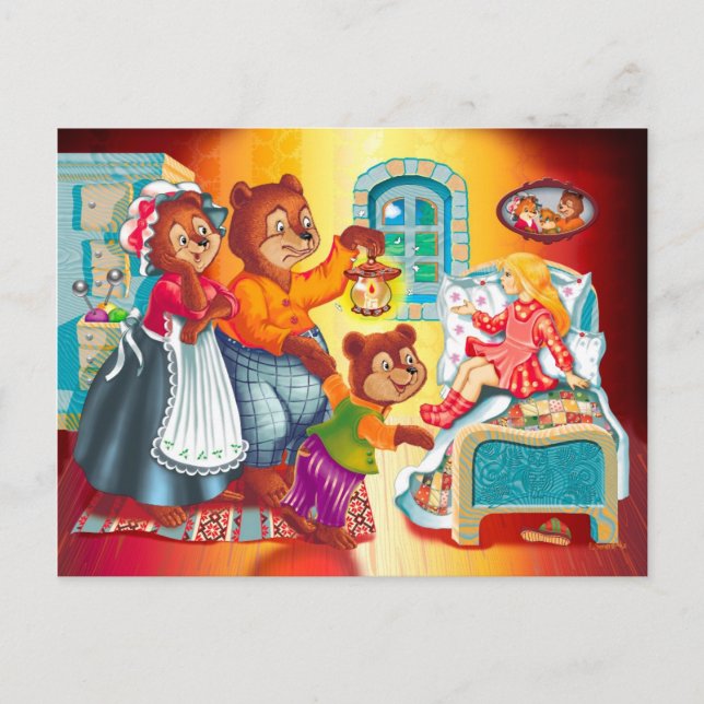 Masha and 3 bears postcard (Front)