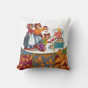 Masha and 3 bears throw pillow