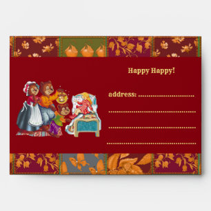 Masha and 3 fairy-tale bears envelope