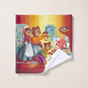 Masha and 3 fairy-tale bears wash cloth
