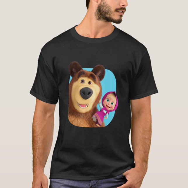 Masha and the Bear Duo together blue T-Shirt (Front)