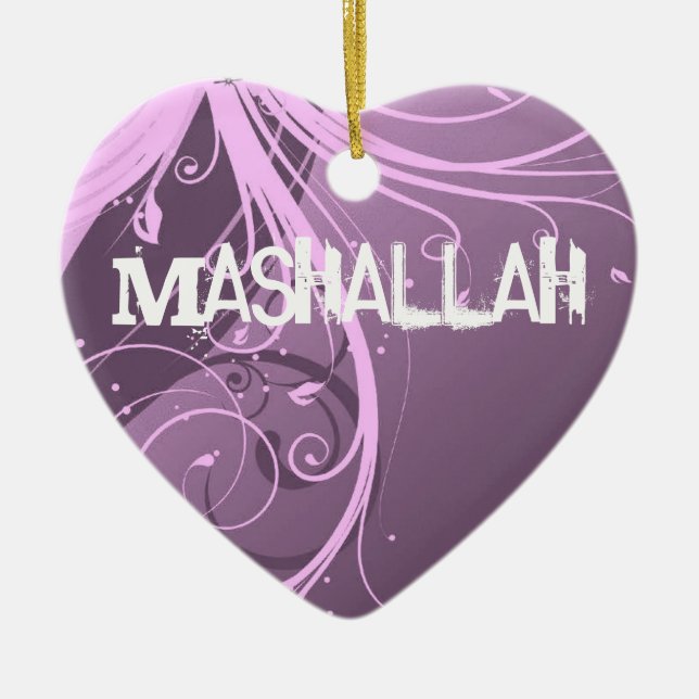 Mashallah islamic violet ornament (Front)