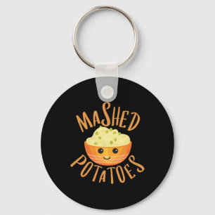 Mashed Potatoes And Gravy Matching Halloween Best Keychain