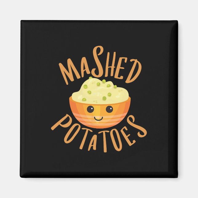 Mashed Potatoes And Gravy Matching Halloween Best  Magnet (Front)