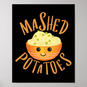 Mashed Potatoes And Gravy Matching Halloween Best Poster