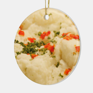 Mashed Potatoes Ceramic Ornament