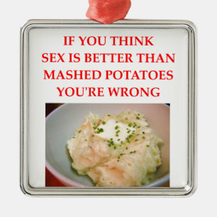 mashed potatoes metal ornament