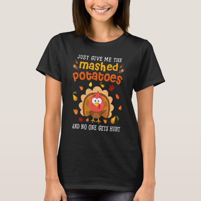 Mashed Potatoes  Turkey Thanksgiving Family Men Gr T-Shirt (Front)