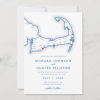 Mashpee Cape Cod Navy Blue Minimalist Wedding