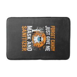 Mask and Sanitizer Halloween Ghost Design_1 Bath Mat