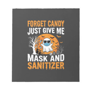 Mask and Sanitizer Halloween Ghost Design_1 Notepad