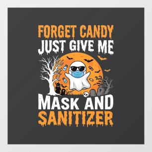 Mask and Sanitizer Halloween Ghost Design_1 Window Cling