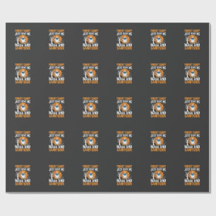 Mask and Sanitizer Halloween Ghost Design_1 Wrapping Paper
