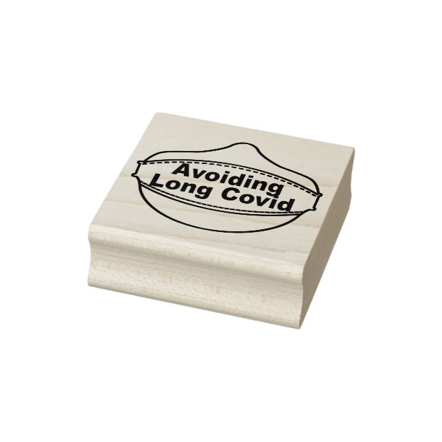 Mask Avoiding Long Covid 2x2" rubber stamp (Stamp)