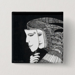 mask badge 2 inch square button