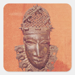 Mask, Benin Square Sticker