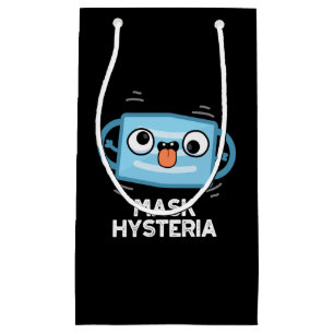 Mask Hysteria Funny Mask Pun Dark BG Small Gift Bag