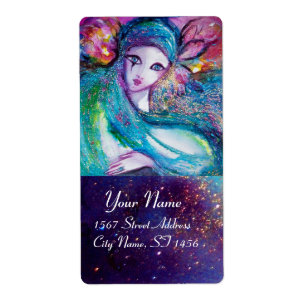 MASK IN BLUE , pink green gold sparkles