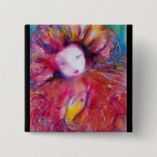 MASK IN RED 2 INCH SQUARE BUTTON