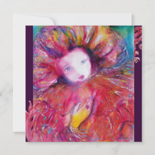 MASK IN RED / MARDI GRAS MASQUERADE PARTY INVITATION