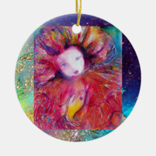 MASK IN RED, Monogram Ceramic Ornament