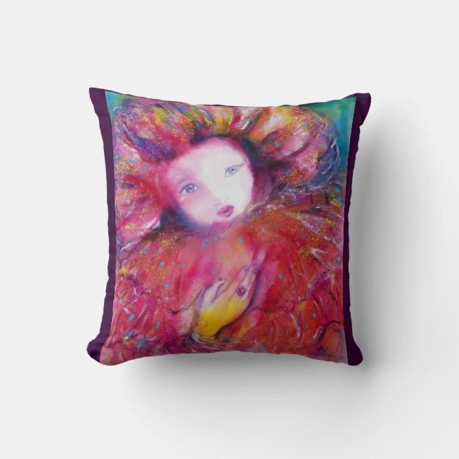 MASK IN RED  / Venetian Masquearde Ball Throw Pillow (Front)