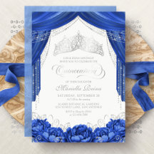 Mask Masquerade Royal Blue Quinceanera