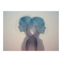 Mask of Emotions Poster Abstract Wall Art