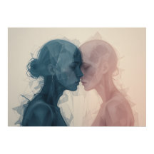 Mask of Emotions Poster Abstract Wall Art