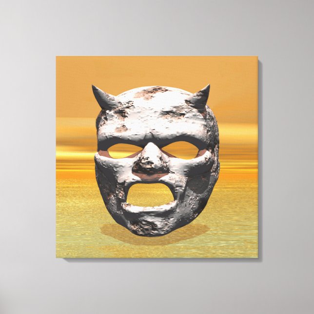 Mask of Stone Canvas Print (Front)