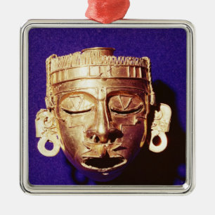 Mask of the god Xipe Totec Metal Ornament