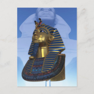 Mask of the pharaoh postcard