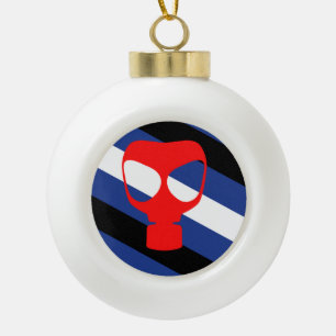 Mask Pride Flag Ceramic Ball Christmas Ornament