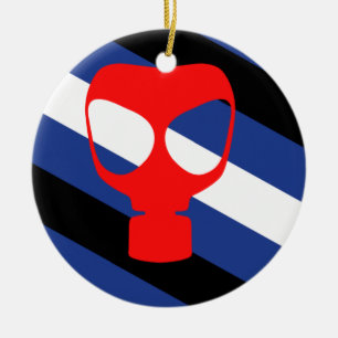 Mask Pride Flag Ceramic Ornament